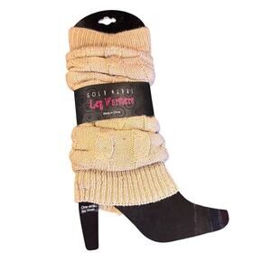 Gold Medal  Beige Knit Acrylic Leg Warmers One Size
